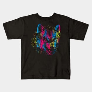 Vibrant Wolf Kids T-Shirt